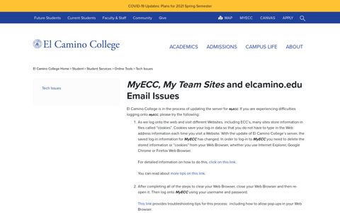 Tech Issues - El Camino College