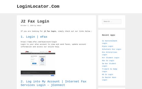 J2 Fax Login - LoginLocator.Com