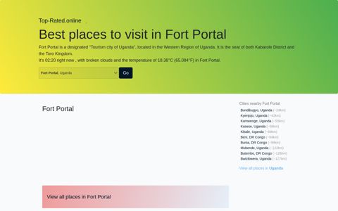 Fort Portal, Uganda | Top-Rated.Online