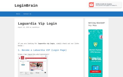 Laguardia Vip - Become A Laguardia Vip (Login Page)