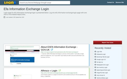 Efa Information Exchange Login - Loginii.com