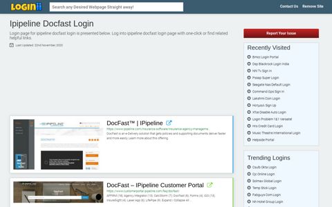 Ipipeline Docfast Login - Loginii.com