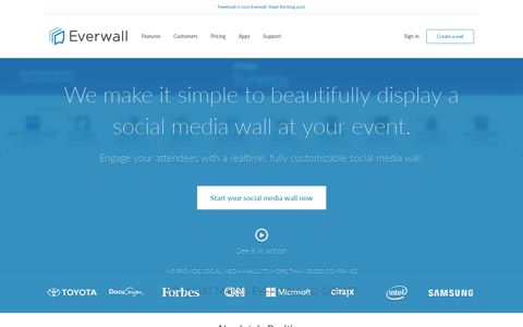 The original social media wall, since 2008 — Everwall (fka ...