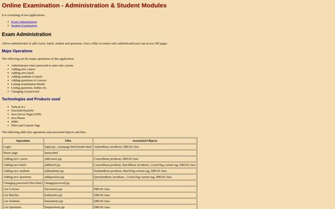 Exam Administration - Srikanth Technologies
