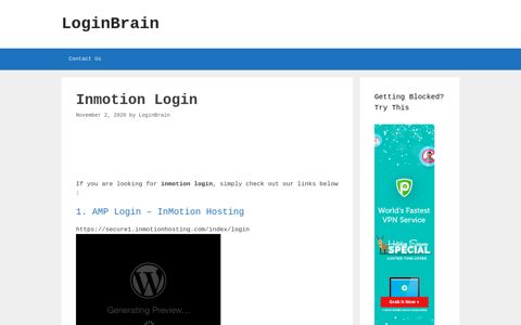 Inmotion - Amp Login - Inmotion Hosting - LoginBrain