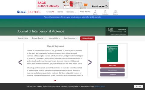 Journal of Interpersonal Violence: SAGE Journals