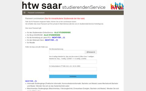 studService - HTW Saar