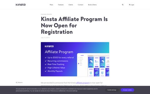 Kinsta Affiliate Program Is Now Open for Registration