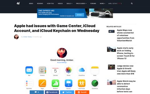 Apple had issues with Game Center, iCloud Account, and ...