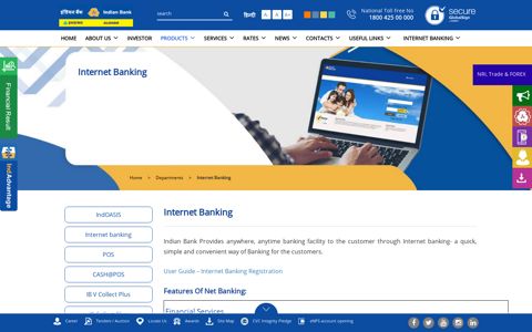 Internet banking - Indian Bank