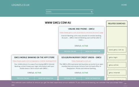 www gmcu com au - General Information about Login