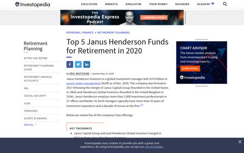 Top 5 Janus Henderson Funds for Retirement in 2020