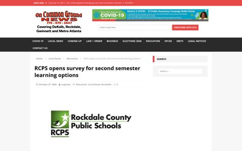 RCPS opens survey for second semester learning options ...