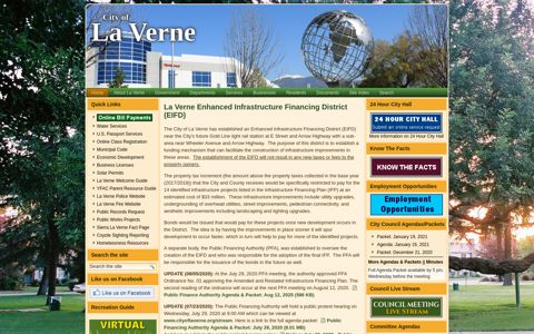 La Verne Enhanced Infrastructure Financing District (EIFD)