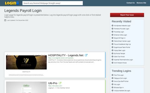 Legends Payroll Login - Loginii.com
