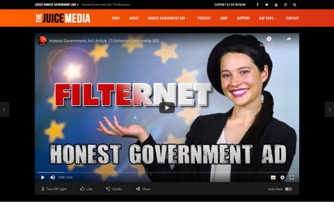 The Filternet (Article 13) | Honest Government Ad - The Juice ...