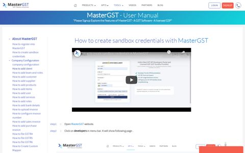 How To Create Credentials| MasterGST