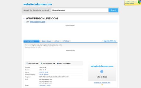 kbgonline.com at Website Informer. Visit Kbgonline.
