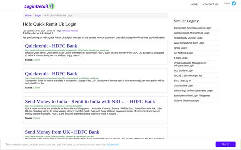 Hdfc Quick Remit Uk Login Quickremit - HDFC Bank - https://leads ...