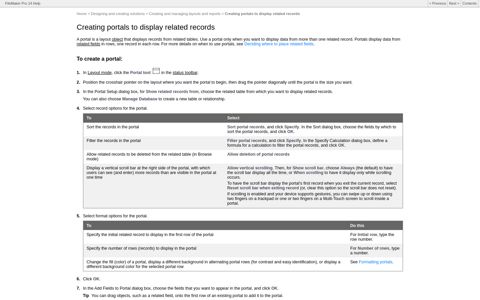 Creating portals to display related records - FileMaker Pro