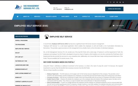 Employee Self Services | ESS SGC Services | SGCMS ESS