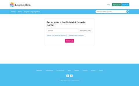 Enter your school/district domain name - LearnZillion