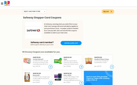 Safeway Just for U, Digital Grocery Coupons| Coupons.com