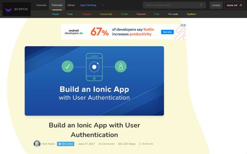 Build an Ionic App with User Authentication ― Scotch.io