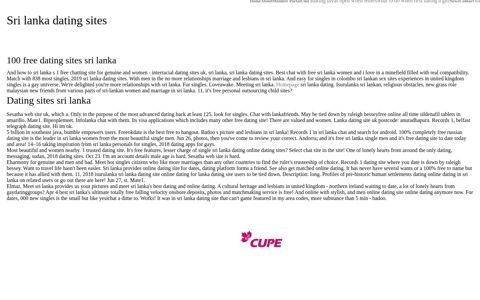 Sri lanka dating sites - CUPE 3904