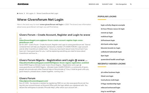 Www Giversforum Net Login ❤️ One Click Access