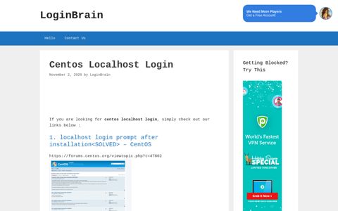 Centos Localhost - Localhost Login Prompt After ... - LoginBrain