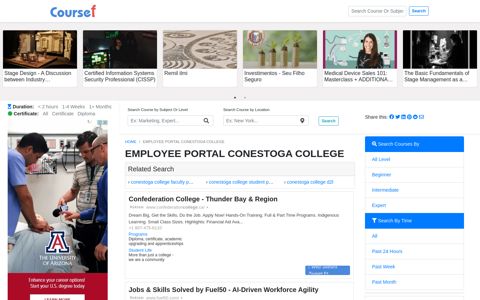 Employee Portal Conestoga College - 12/2020 - Coursef.com