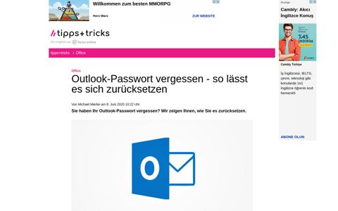 Outlook-Passwort vergessen - so lässt es sich zurücksetzen