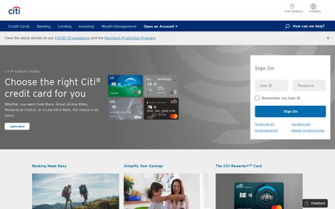 Citi.com - Citi's online banking services, credit cards, home ...