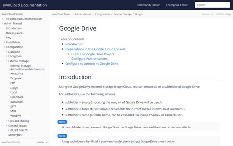Google Drive :: ownCloud Documentation