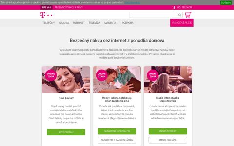 E-shop s extra web zľavami - Telekom