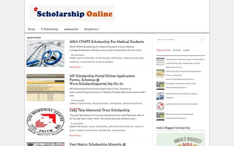 E Scholarship Online Portal Login, Registration Application ...
