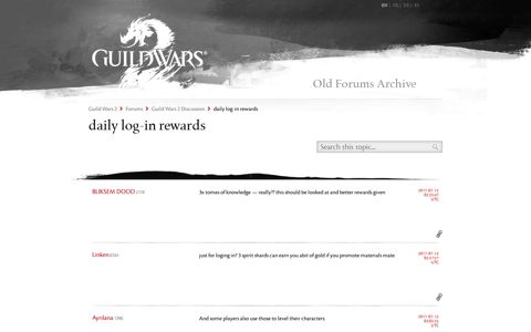 daily log-in rewards - Guild Wars 2 Forum - Guild Wars 2 ...