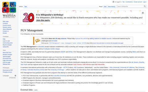 FGV Management - Wikipedia
