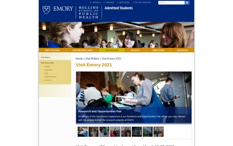 Visit Emory 2020 :: Rollins School of Public Health :: Admitted ...