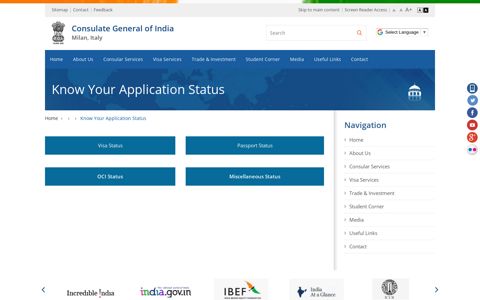 Know Your Application Status - Consulate General of India ...