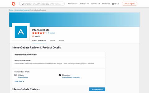 IntenseDebate Reviews 2020: Details, Pricing, & Features | G2