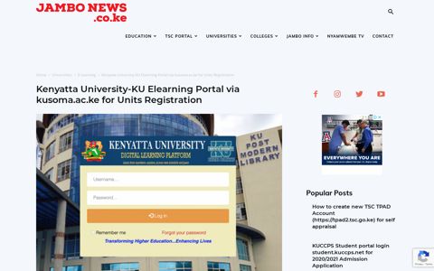 Kenyatta University-KU Elearning Portal via kusoma.ac.ke for ...