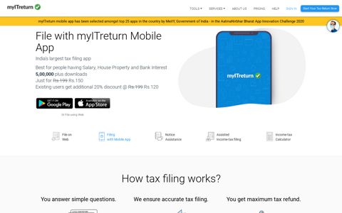 File your Indian Income Tax Return with ease for 2019-20 on ...