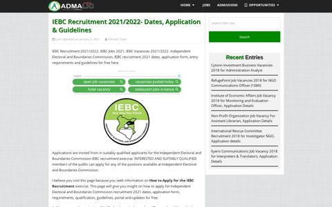 IEBC Recruitment 2020/2021 - Dates, Application & Guidelines