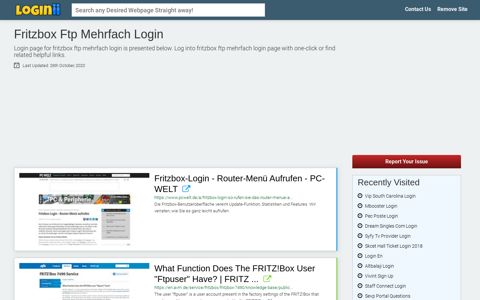 Fritzbox Ftp Mehrfach Login - Loginii.com