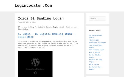 Icici B2 Banking Login - LoginLocator.Com
