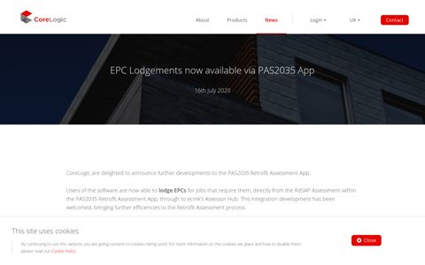 EPC Lodgements now available via PAS2035 App - CoreLogic