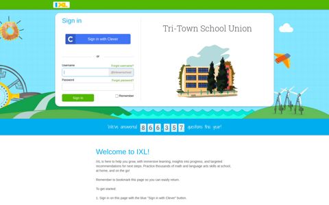 Tri-Town School Union - IXL