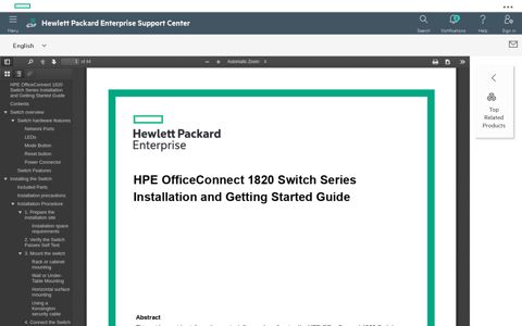 HPE OfficeConnect 1820 Switch Series Installation and ...